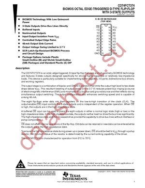 CD74FCT374M datasheet  